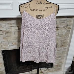 Loft super flowy boho peplum babydoll tank top‎ plus size XXL